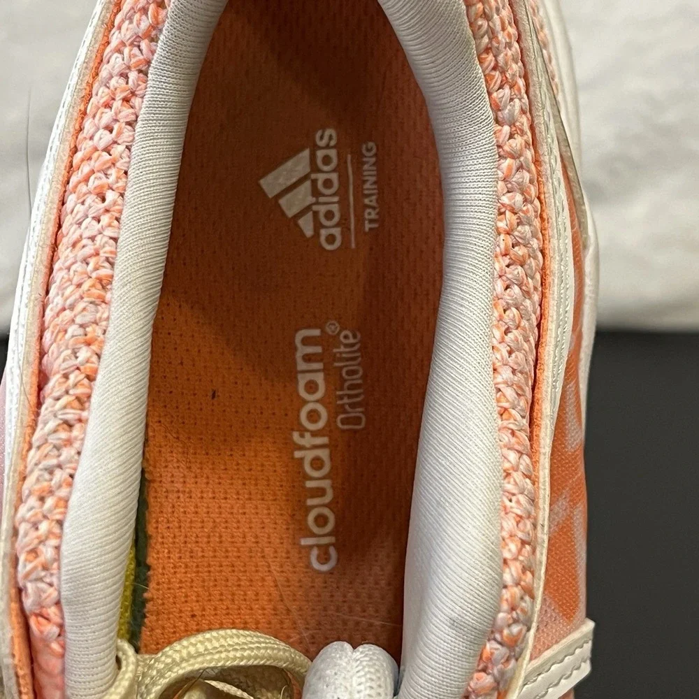 Adidas Crazytrain Tennis Shoes Size 6 CF Orange White BB1515 Sneakers Trainers